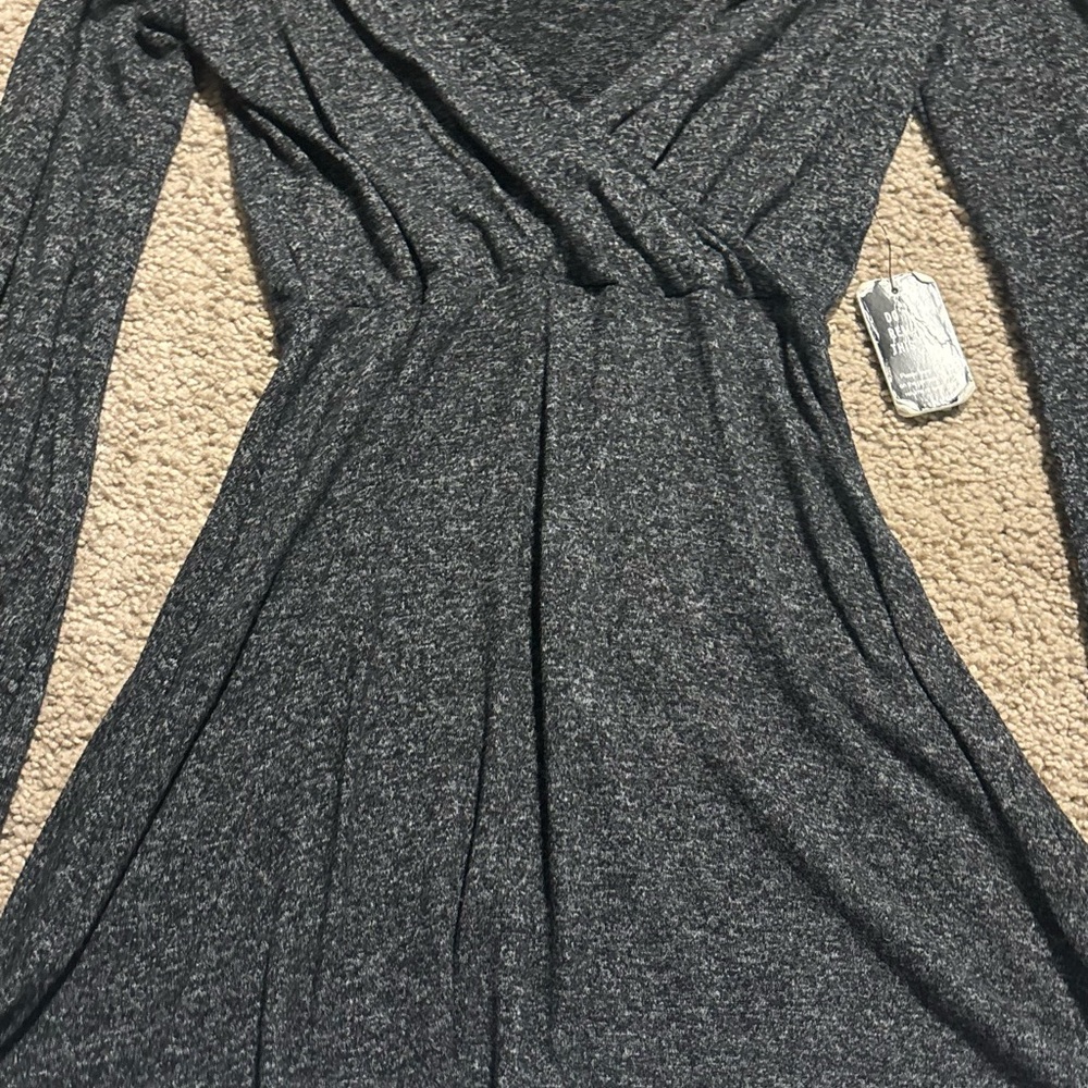 Express Charcoal Long Sleeve Dress